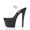 Pleaser - STARDUST708 Sandale à bride à la cheville, Pole dance chaussures - Chaussures de pole dance - Noir Product image